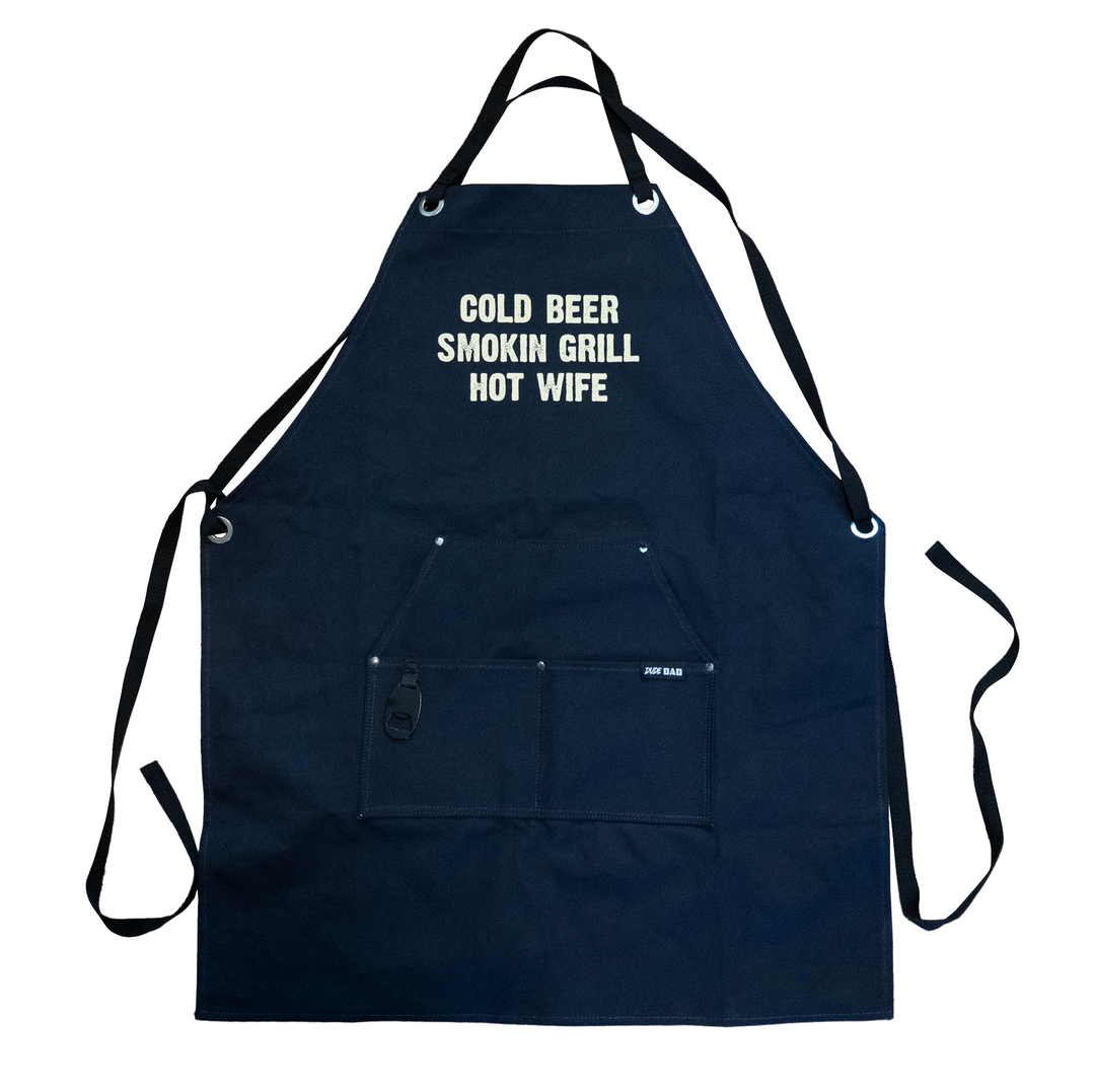  Funny Aprons for Men, BBQ Dad Apron with 2 Pockets
